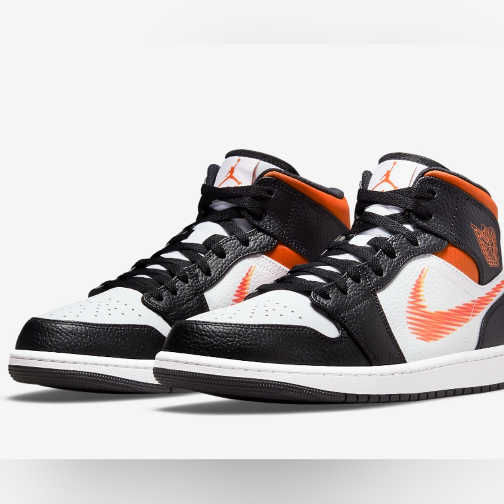 Air Jordan 1 Mid Zig-Zag Team Orange